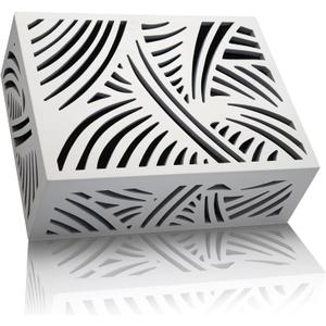 Modern Wooden Doorbell Chime Cover Box  Large Decorative Wall-Mounted Doorbell Cover for Home Decor  Reducing Wood Door Chime Box Only, White  Stylish Upgrade