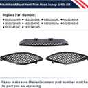 Front Hood Bezel Vent Trim Hood Scoop Grille Kit Fit for Dodge Charger SRT Hellcat 2015-2020, 68202581AA 68202580AA 68202462AA Hood Bezel 3PCS (Left ＆ Right Side + Centre) Plastic Replacement