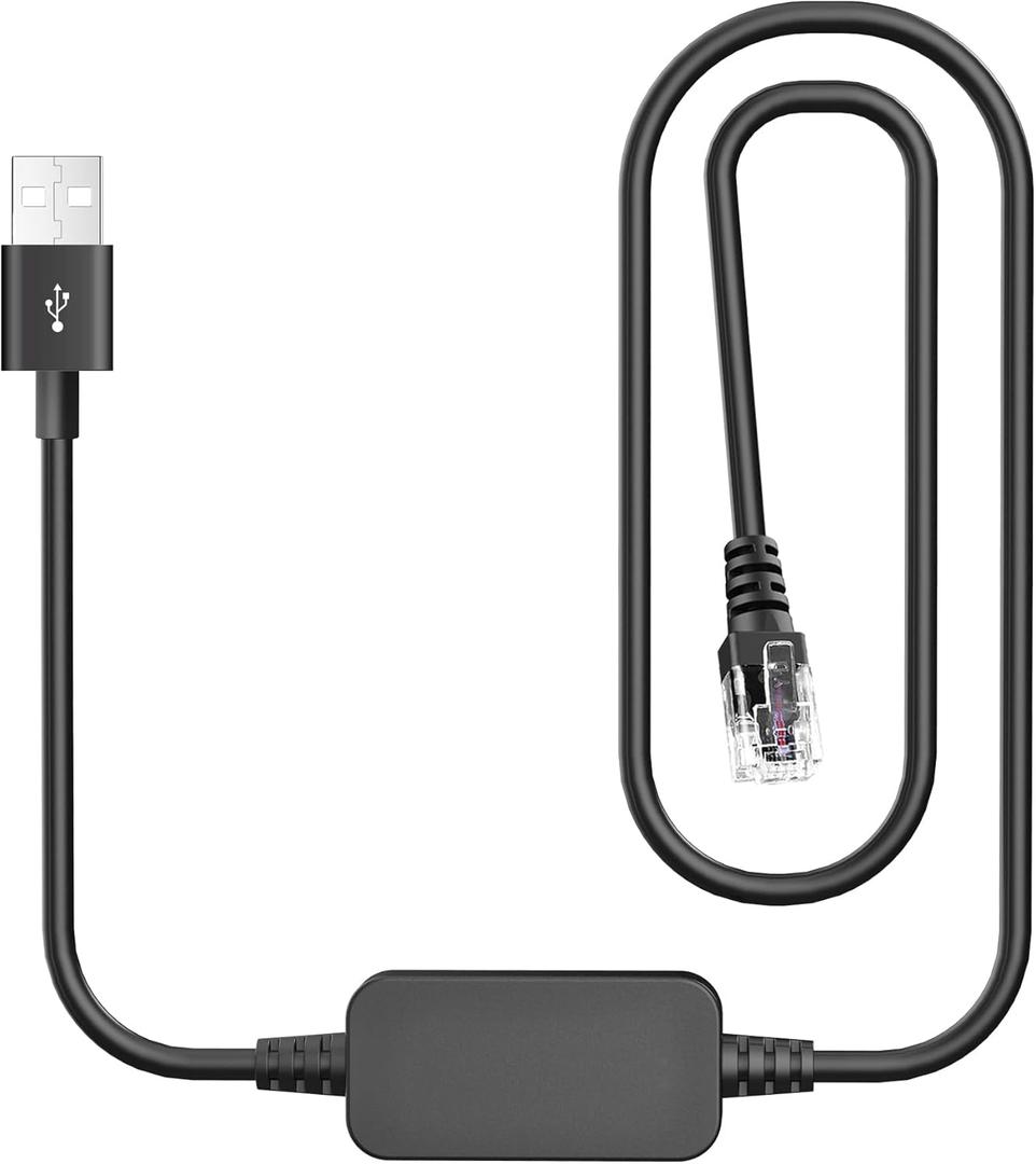 Radar Detector Cable, USB to RJ11 Plug Radar Detectors Power Cord, Replacement Power Adapter for Escort MAX360 Escort Passport Beltronics GT-1 Unide'n R1/R3/DFR8/DFR9 and Radenso XP More