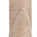 Waxed Thread, Strong Thread for Leather, Upholstery, Shoe, Bag, incl. Needle (Colour: Beige)