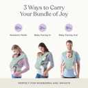 Ergobaby Embrace Newborn Baby Carrier for Infants 0-12 Months (7-25 lbs) - Ergonomic 2-Position Infant Carrier with Head and Neck Support, Hip-Healthy Positioning - Jade Green