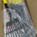 Oliynedy Leaf Rake for Gardening, Adjustable Metal Garden Rake for Leaves Long Handle 30-60", 11 Tines 9" Wide Small Lawn Collapsible Yard Adult Kids Rake for Camping Flower Beds Mulch Shrub