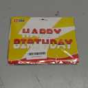 Happy Birthday Banner Red/White - DIY Backdrop Sign for Parties, Adults, Kids, Women & Girls - Birthday Decorations & Party Supplies