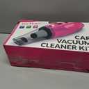 ThinkLearn Car Cleaning Kit, Car Vacuum Detailing Kit Interior with High Power Handheld Vacuum, Including 7Pcs Detailing Brush Set, Windshield Cleaner, Pink Car Accessories for Women