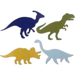 Dinosaur Wall Decors Wooden Boys Dinosaur Nursery Playroom Baby Shower Wall Art Farmhouse Bathroom Room Decoration for Kids(Simple,17.72 x 7.09 Inches)