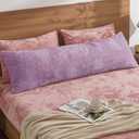 BEDELITE Velvet Body Pillow Cover with Zipper, Soft and Plush 20x54 Long Pillow Case, Velvety Smooth and Cozy Body Pillow Pillowcase for Bedroom and Couch, for All Seasons(Lavender)