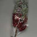 20 Inch Large Christmas Mistletoe Teardrop Swags Decor Christmas Holiday Kissing Mistletoe Artificial Hanging Bouquet Xmas Ornament with Sprigs Red Berries for Xmas Holiday Decor