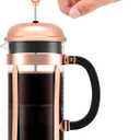 Bodum 34oz Chambord French Press Coffee Maker, High-Heat Borosilicate Glass, Stainless Steel, Copper Made in Portugal