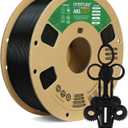 OVERTURE ABS Filament 1.75mm, High Strength & Heat-Resistant 3D Printer Filament, Low Warping, Excellent Durability, ABS 1kg (2.2lbs) Cardboard Spool, High Precision +/- 0.02mm (Black 1-Pack)