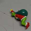 Green Monster Christmas Tree Ornaments Dolls, Resin Xmas Hanging Decorations for Holiday Party, Indoor Home Decor & Seasonal Gifts (4PCS)