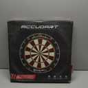 Accudart Edge Bristle Dartboard Premium Brazilian Sisal, RazorThin Spider, Rotating Metal Number Ring, Increased Playing Area, Super Thin Bullseye Ideal for SteelTip Darts