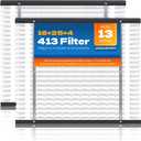 2-Pack 413 Replacement Filter Compatible with AprilAire Whole House Air Purifiers Models 1410, 1610, 2410, 2416, 3410, 4400, MERV 13 Air Purifiers, Size:16x25x4(Actual size:16.69x27.8x4.02in)