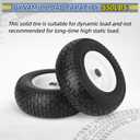 2 x GICOOL 13x5.00-6 Flat Free Lawn Mower Tire and Wheel, 13x5-6 Riding Lawnmower Tire with 3"-6" Centered Hub and 3/4" & 5/8" Bearings, Tractor Turf Tire Turf-Friendly, 2 Pack