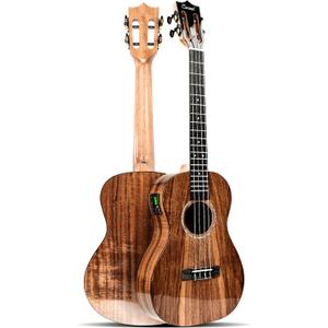 Caramel All Solid Acacia Glossy Baritone Acoustic & Electric Ukulele