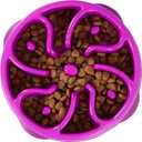 Outward Hound Fun Feeder Slo Bowl, Slow Feeder Dog Bowl, Medium/Mini, Purple