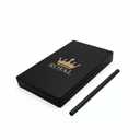 7-Compartment Storage Box with Metal Tube, Lockable Organizer with Anti-Slip Compartment Design, Crown Emblem, Portable Travel (Black)