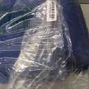 Rectangular Stool Cushion Set of 2, Soft Saddle Stool Cushions with Ties, Nonslip and Washable, Dark Blue, 18 x 10.5 x 4 Inch