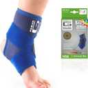 Neo-G Ankle Brace for Kids - Support For Juvenile Arthritis Relief, Joint Pain, Ankle Injuries, Gymnastics, Basketball, Volleyball - Adjustable Compression - Class 1 Medical Device - 1 Size - Blue (Blue)