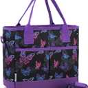 Lunch Bags for Women,VONXURY lnsulated Thermal Adult Lunch Box Large High-capacity Cooler Lunch Tote with Detachable Shoulder Strap for Work College Travel Picnic (Black Butterfly)