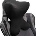 Car Neck Pillow for Driving Seat Car headrest Pillow/Gaming Chair Pillow with Adjustable Strap Removable Cover Ergonomic Design Neck Support Pillow for auto, Office Chair, Gaming Chair(Black)