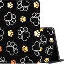 9" Tablet Cover,  Anti Slide Premium PU Leather Multi-Angle Viewing Folio Stand Case Cover   - Cute Dog Paw Prints