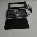 2 Tier Sliding Basket Drawer Organizer, Lxmons Pull Out Under Sink Cabinets Organizers, Metal Home Shelf for Bathroom or Kitchen, Sliding Countertop or Pantry Storage Shelf, Large Black