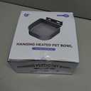 Namsan Heated Water Bowl for Cats Outdoor/Indoor, 1L Rabbit Thermal Bowls, Prevents Freezing, Hanging Heated Cage Bowl for Chicken, Birds, Small Dogs, Self-Assembly, Grey