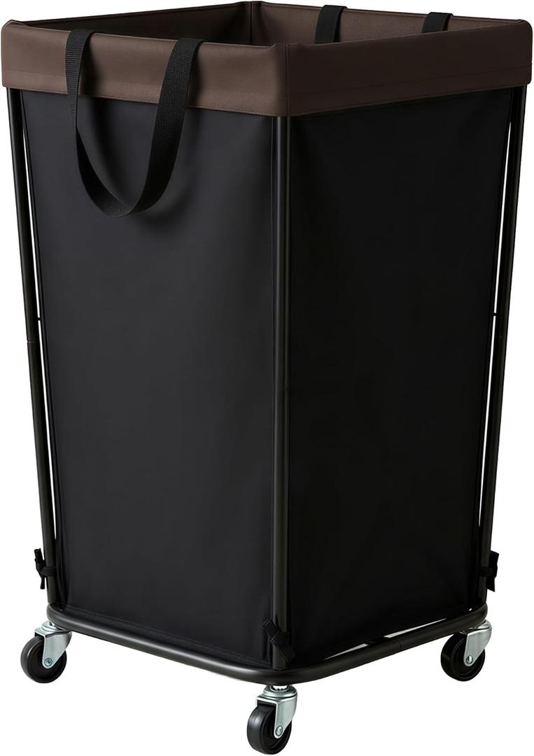 GRANNY SAYS 160L Rolling Laundry Basket, Laundry Hamper with Wheels, Large Laundry Cart with Removable Bag, Clothes Organization and Storage for Laundry Room, Bathroom, Bedroom, Black