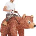 One Casa Inflatable Costume Adult,Blow up Ride Bear Suit,Halloween Costumes for Men Women