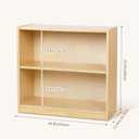 OOOK Montessori Toy Shelf, 2-Tier Wooden Storage Shelf for Kids, Modern Style, Kids Bookshelf and Toy Storage, Classroom, Kindergarten, Playroom, Daycare Center