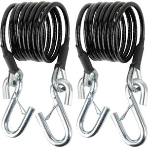 Safety Cable Kit Replace BX88196 for RV Class III Trailer Safety Cables with S-Hooks 7FT 7500lbs 2 PCS
