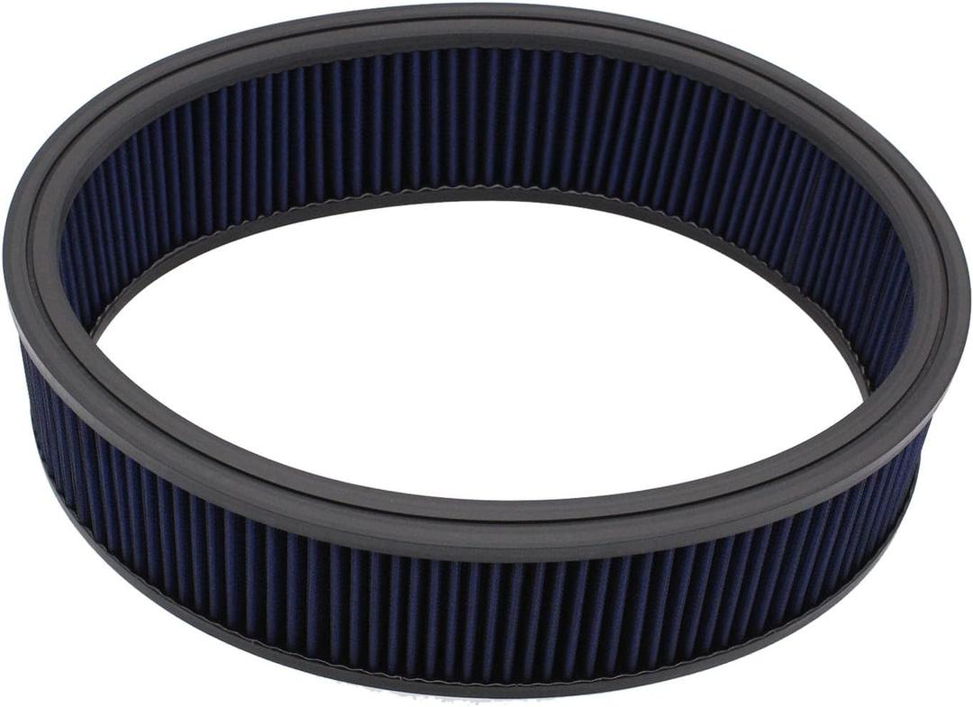 14" X 4" Air Filter Element High Flow Washable Reusable Round Cotton Fiber Air Filter (Blue Color)