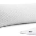 Firm Body Pillow 1.5cm Cubies Memory Foam  Pain Relief & Sleeping & Supportive  with Cooling Cover Hug Pillows 20 x 54 inches (White)