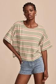 Short Sleeve Stripe Tee S