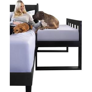 Bedside Dog Bed Mattress ONLY - Extra Thick Orthopedic Memory Foam Pet Bed with Cooling Gel, Waterproof and Protective Cover, Raised Cat & Dog Bassinet - Excludes Human Frame Extension (Standard)