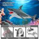 6PCS 5-7" Realistic Shark Figurines Toy for Toddlers 3-5 5-7, Large Ocean Animal Bath Toys for Kids Ages 4-8, Sharks Cake Toppers & Birthday Party Favors & Gifts for Boys & Girls