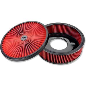 IMOOA
14" x 4" Round Air Cleaner with Red Washable Element & Black Trim For Chevy Ford Mopar