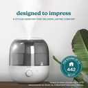 Homedics Ultrasonic Top Fill Humidifier, Cool Mist, 360 Nozzle, Up to 25 Hour Runtime, for Large Room, Bedroom, Nursery, Plants