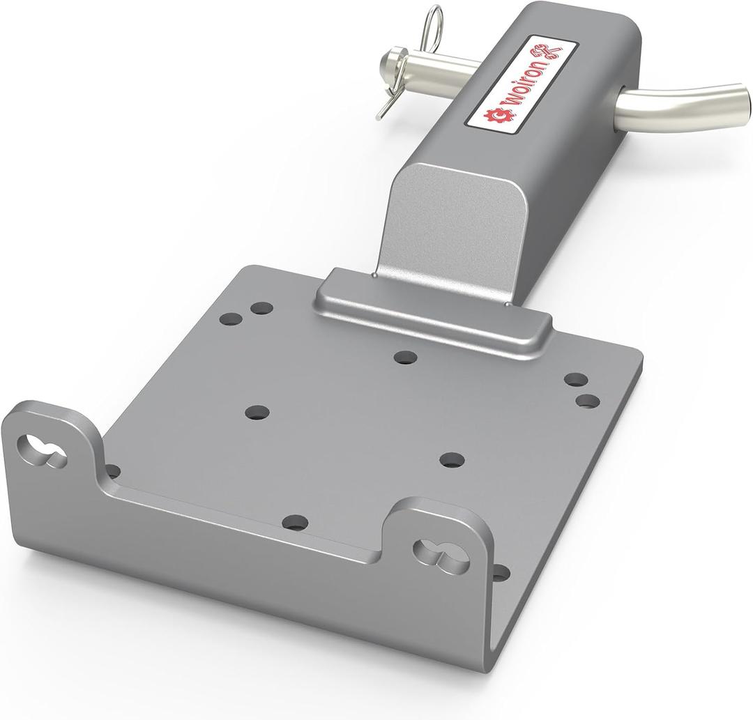Universal 2" Receiver Trailer Hitch Winch Mount Plate ,Winch Mounting Bracket,Winch Mounting Plate (Silver)