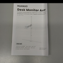 HUANUO Single Monitor Arm with 39 inch Extra-Tall Pole, Adjustable Computer Desk Mount for 1332 inch Screens and up to 38 inch Ultrawide Screens, Hold 22 lbs, Monitor Stand with C-Clamp & Grommt Base