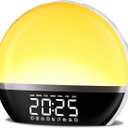 SoundLegend FM Radio Sunrise Alarm Clock Sound Machine Wake-Up Light Sunrise Sunset Simulation Adjustable Volume Brightness Sleep Aid 13 Colors 23 Sounds 28 Tunes Snooze Dual Alarm 4 Timers