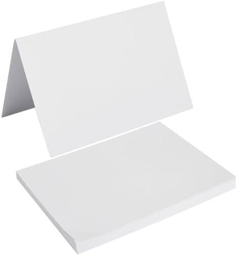 50 Pack Blank Cards Folded Cardstock Thank You Blank Greeting Cards for Invitations, Wedding, Greeting Cards, All Occasion DIY, 7x10 Folded Cards White