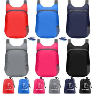 5 Pack Lightweight Packable Backpack 20L Hiking Daypacks Water Resistant Foldable Backpack for Women Men Travel Camping Cruise Outdoor, 5 Colors