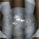 12 Inch Large Disco Ball, Rotating Mirror Ball with Real Glass Tiles, Sturdy Hanging Ring for Party Decorations, Weddings, Nightclub, Birthday, Home Ceiling Dcor, Silver Disco Ball for Events
