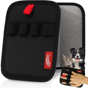 4 x Pet Hair Removal Glove, Reusable Electrostatic Pet Hair Remover Glove for Cat & Dog, Washable 4 Finger Upgraded Version Pet Hair Mitt for Couch, Furniture, Car Seat - 1 PCS