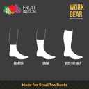 Fruit of the Loom Mens Work Gear Cushioned Crew Socks 10 Pair Size 12 (Black)