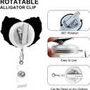 5 x Letter K Acrylic Badge Reel with Glitter - Sparkling Christmas Gift for Nurses, Teachers, Students & Office, Holiday ID Holder for RN, CNA, LPN