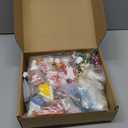 Roowest 150 Pcs Miniature Christmas Figurines for Snow Globe Kit DIY Crafts Mini Resin Ornaments with Santa Claus Stars Snowman Elk Reindeer Mini Christmas Trees Village Decorations