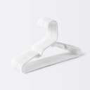 Plastic Baby Hangers, Pack of 60, Ultra Slim Closet Hangers, Non-Slip, Space-Saving, Sturdy, 11" W x 6.1" H (for Children Aged 0-6 Years), White, UAPY0660W