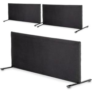GoSports Pickleball Ball Barrier 3 Pack - Choose Brandable or Pre-Branded - Court Dividers for Pickleball Courts (Black)